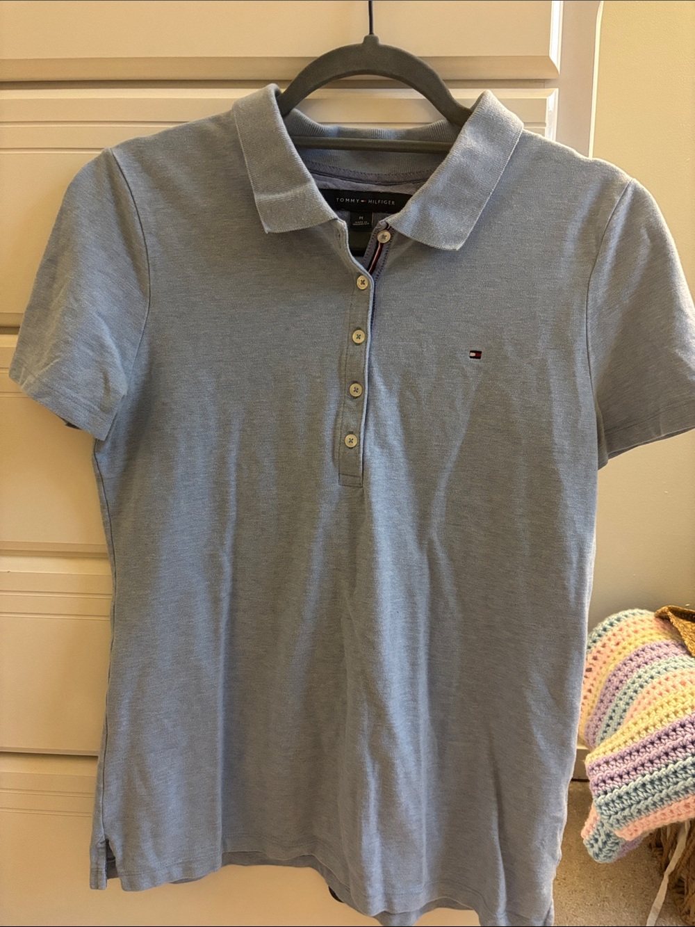 Women’s Tommy Hilfiger Sky Blue Short Sleeve Polo
